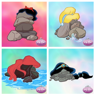 Illustration for article titled Disney princesses as piles of rocks exemplifies the pinnacle of ironic detachment